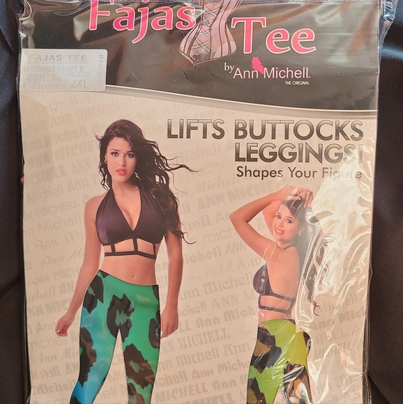 Ann Michell Leggings Lifts Buttocks Print 9-Size 2Xl/42 -RETAIL $55.00 - Picture 3 of 8